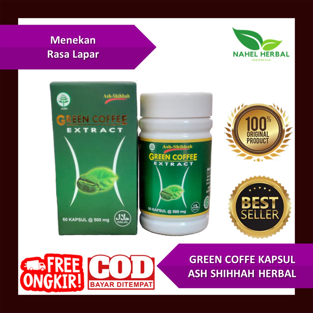 Extra Alami Kapsul Pelangsing Badan Green Coffee Original 100% Tanpa Efek Samping BPOM Halal - Minum