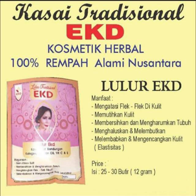 Lulur Pemutih / Lulur Pemutih Badan / Lulur Tradisional EKD / Lulur EKD / Lulur Herbal