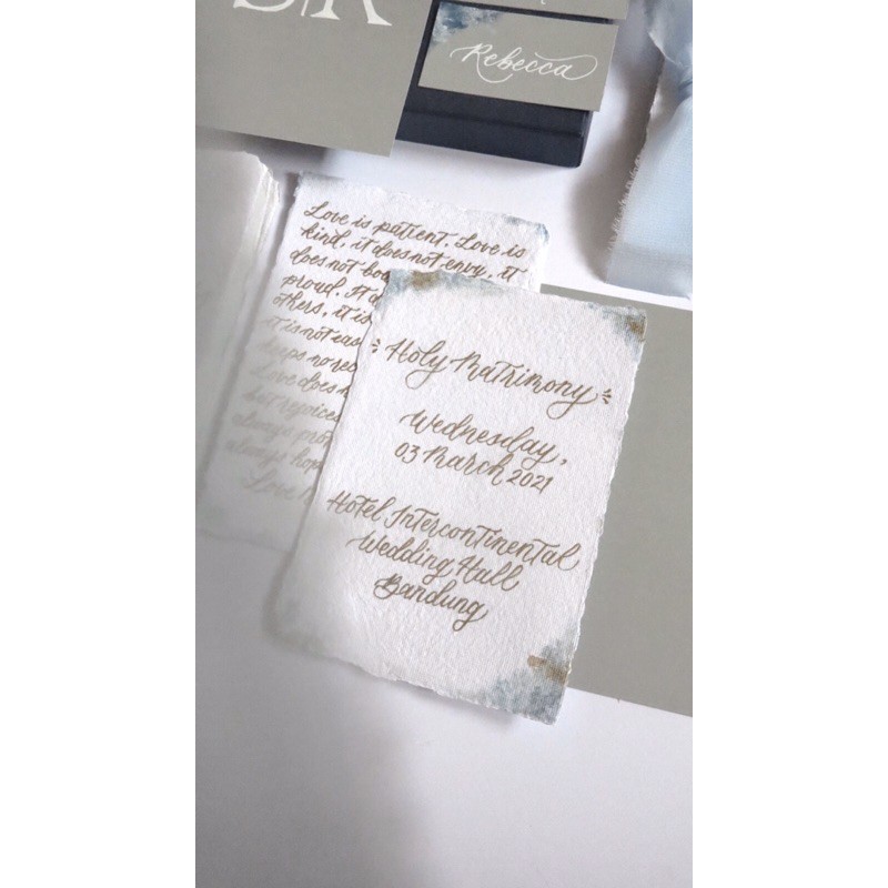 

(tambahan wedding vows) Quotes Card Handmade Paper A6
