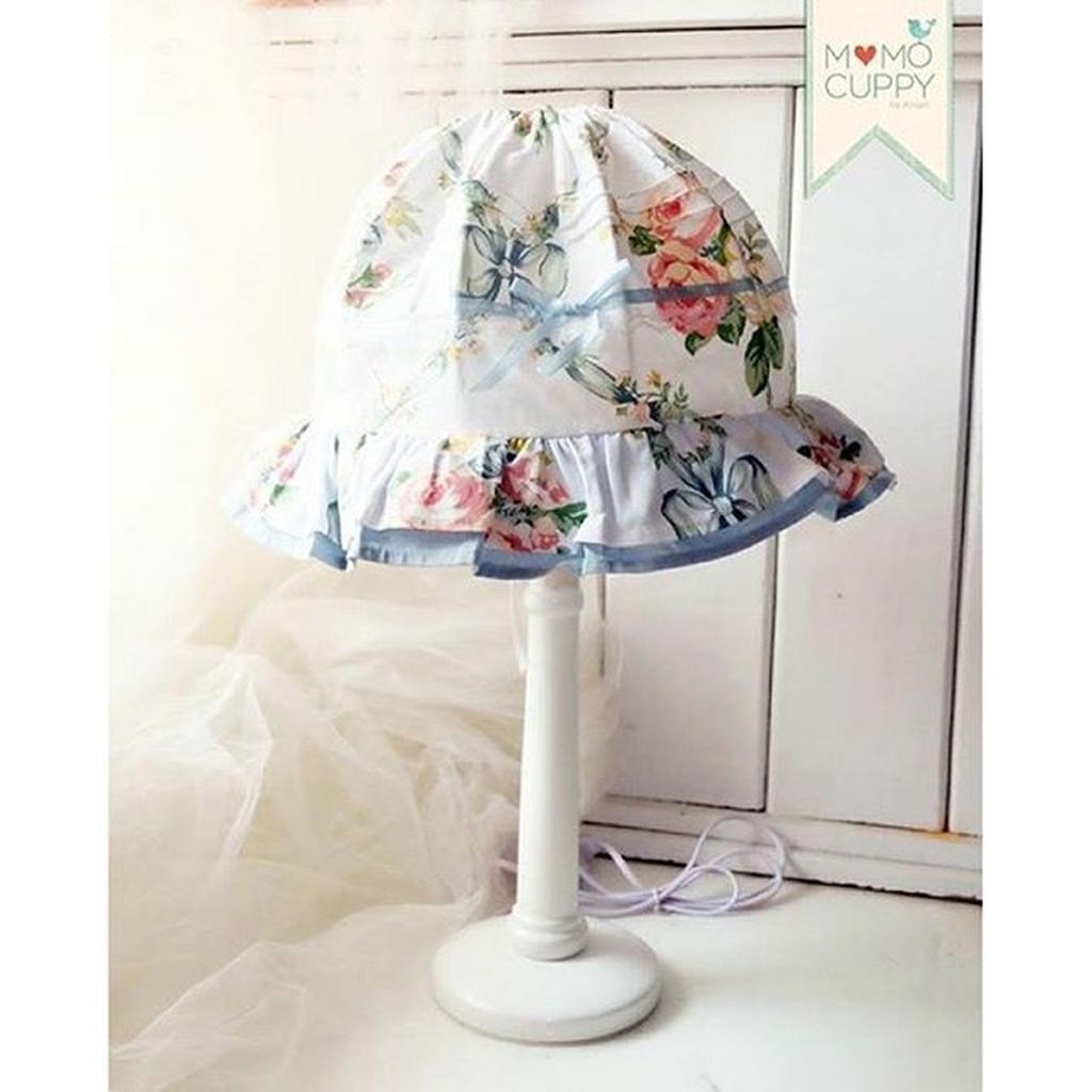 Lampu Meja Kain Premium ( White Classic Lamp)