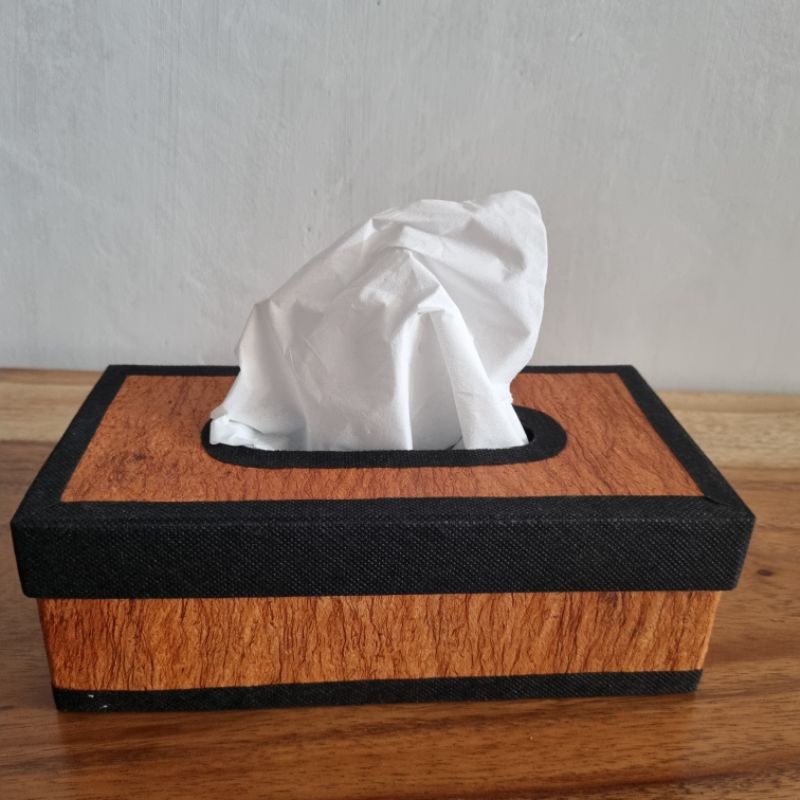 Tempat tisu/ tempat tisu kukit kayu/ Box tisu/ Box tisu kukit kayu
