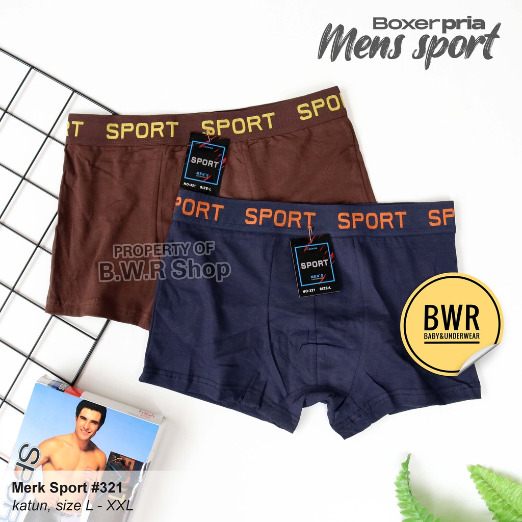 [ 3pc ] Boxer SPORT Pria Dewasa | Celana Dalam Boxer Pria Sport Sempak Laki Laki || Bwr