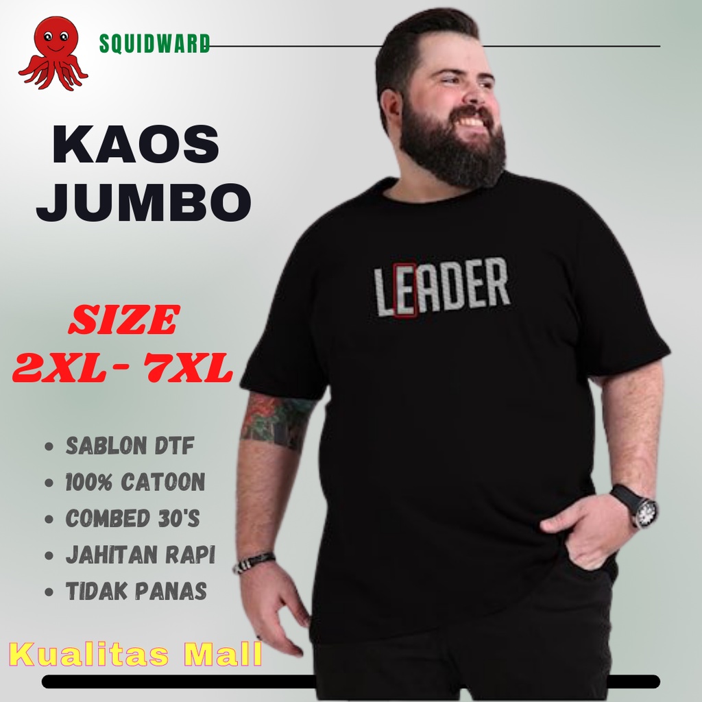 Kaos Oblong Pakaian Karung Jantan Pria Wanita Cowok Cewek Unisex Jumbo  Bigsize Oversize Ukuran Besa