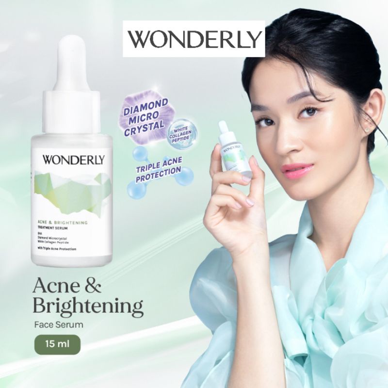 Wonderly Acne and Brightening Treatment Serum 15 ml perawatan Kecantikan Wajah Muka bebas kemerahan jerawat mengecilkan pori