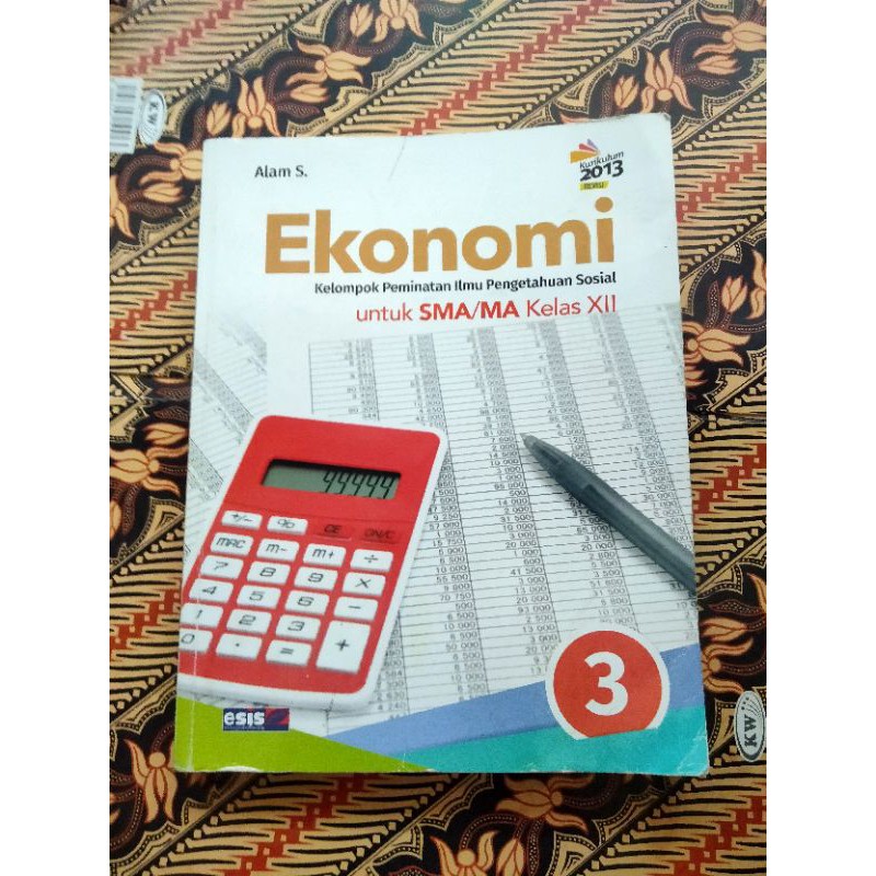 Buku Ekonomi SMA Kelas/kls 12/3 Esis Erlangga