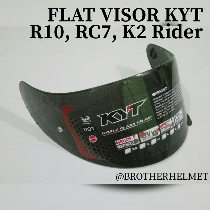 Flat Visor KYT R10 RC7 K2R K2 Rider Pinlock Ready