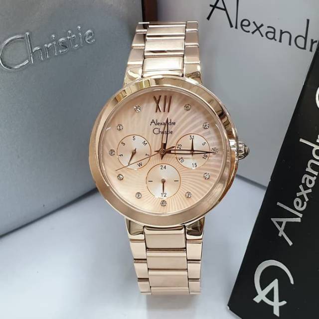 JAM TANGAN CEWEK / WANITA ALEXANDRE CHRISTIE AC 2766 ROSEGOLD