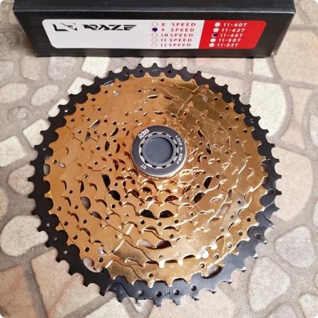 SPROCKET/GIR BELAKANG SEPEDA 9 SPEED 46T SPROCKET RAZE GOLD