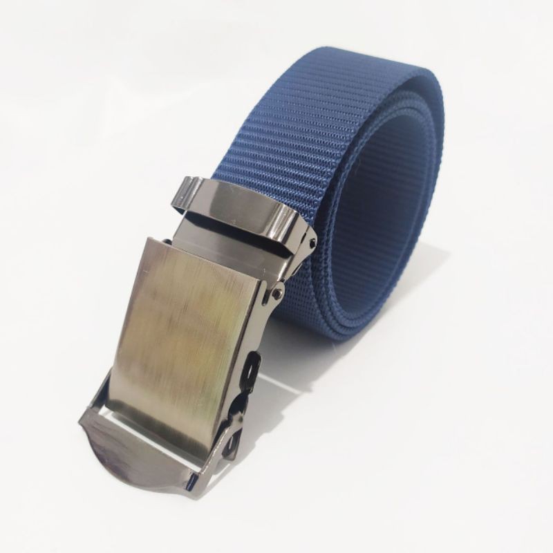 Ikat Pinggang Pria 150 cm Jumbo Tactical Sabuk Gesper Kanvas 1 Ring 2D Bolak-balik