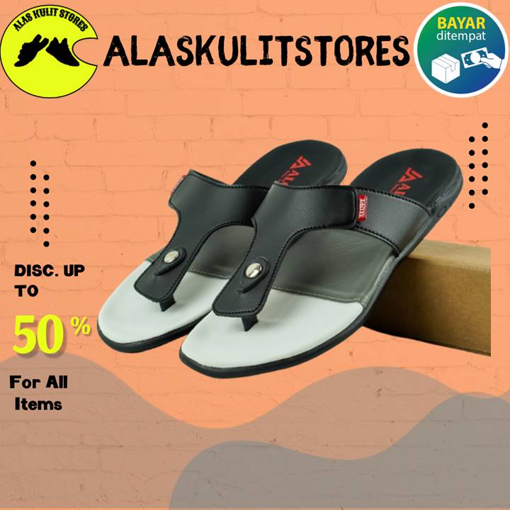 Sendal Japit Wanita Kekinian Murah Ori Sandal Jepit Kulit Pria Original Alope Pakalolo Terbaru Selop