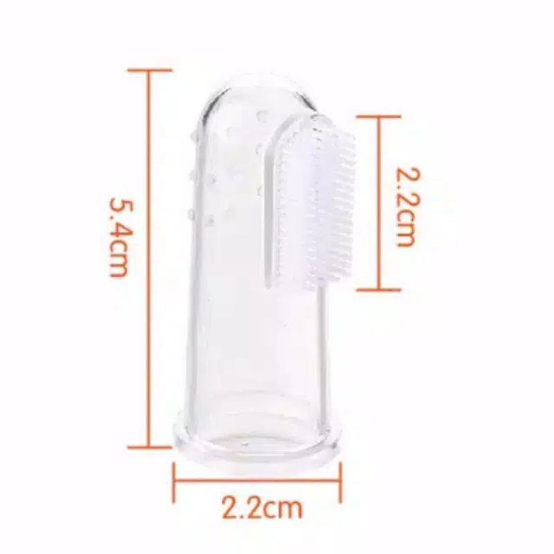 Sikat Lidah Bayi / Pembersih Mulut Bayi / Sikat Gigi Lidah Bayi Silikon Baby Finger Brush Silicone / BCI