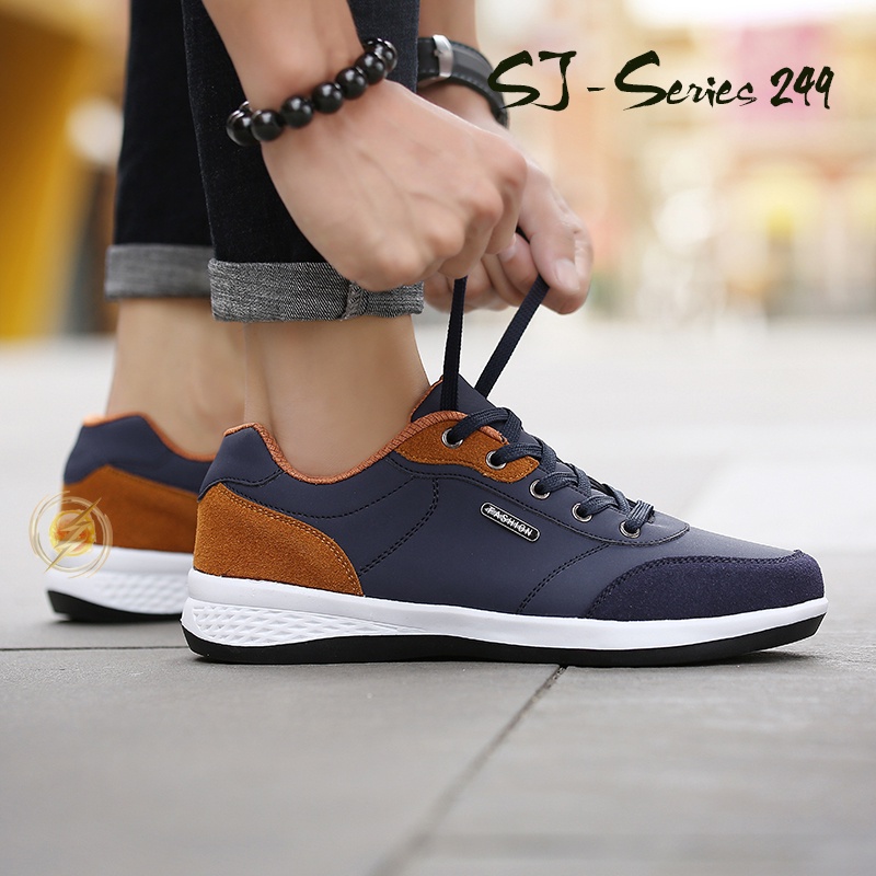 [MONA] (FREE BOX)  Sepatu Sneakers Pria Casual Trendy Kualitas Import Premium - 249