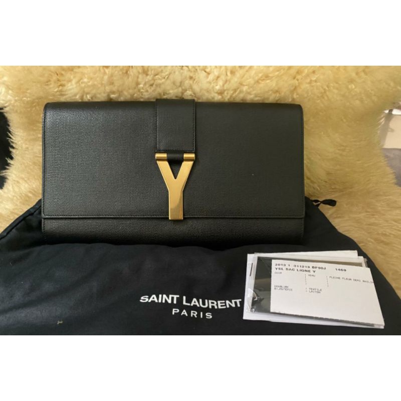 tas pesta ysl clic clutch preloved