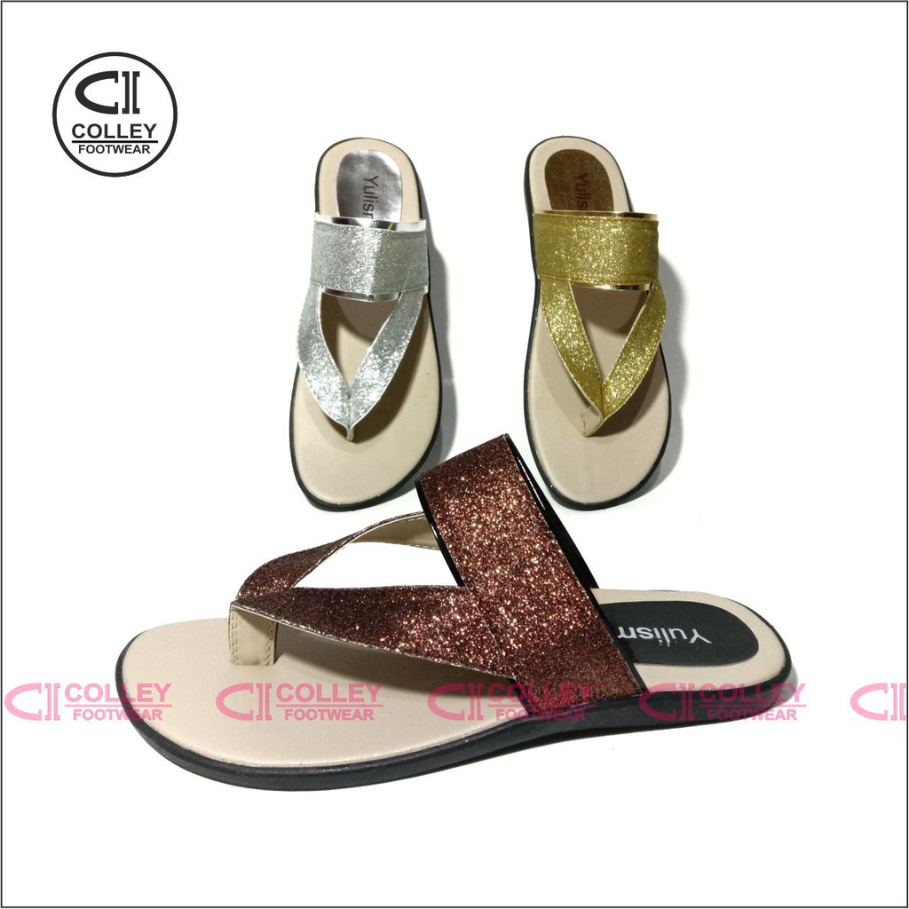 COD - SANDAL FLAT WANITA / GLOSSY / SANTAI GLOWING / FLT-SCW-031