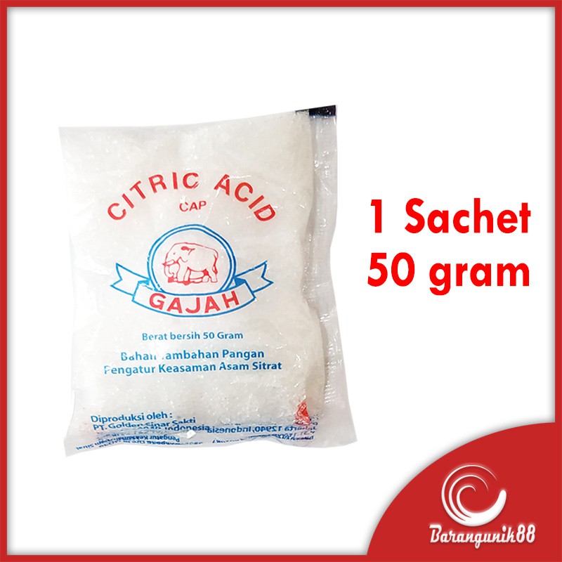 Citrun Citric Acid - Pembersih, Pencerah Pakaian, Penambah rasa segar sitrun zuur Sachet