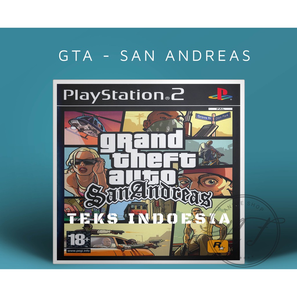 Jual Kaset Game Ps2 Gta San Andreas Text Indonesia Kaset Game Ps 2 Dvd Game Ps2 Shopee