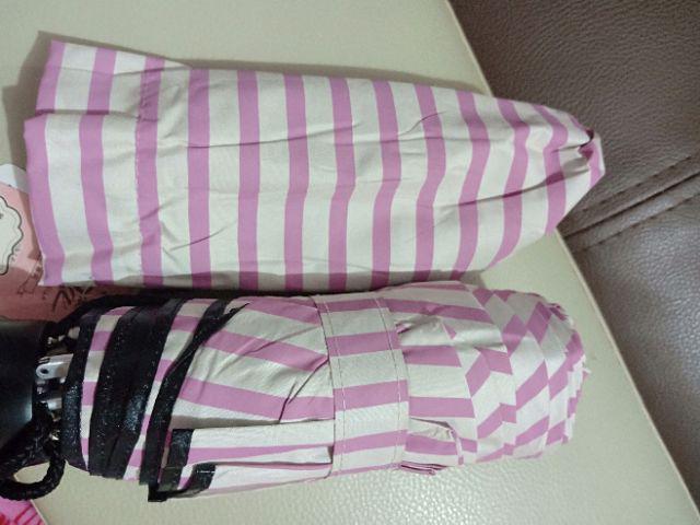 Payung Lipat 5 Mini Motif Garis - Antiuv - Lapis Hitam - Grc - 593