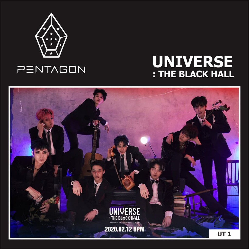 POSTER KPOP PENTAGON UNIVERSE THE BLACK HALL