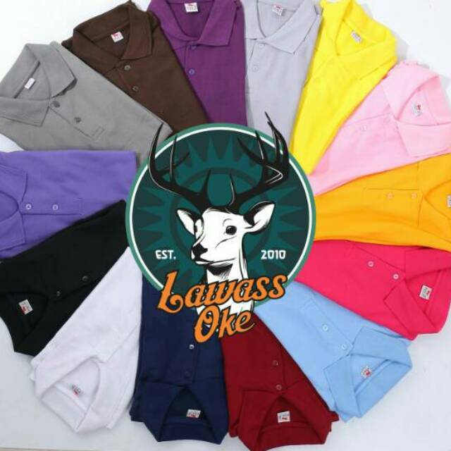  Kaos  polo baju poloshirt polos berkerah  murah banyak 