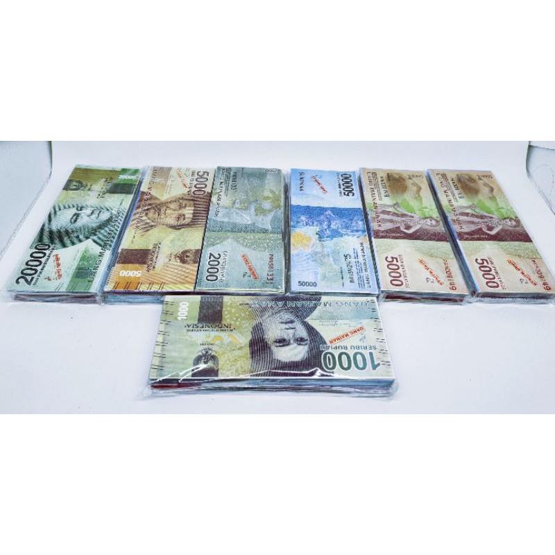 Uang uangan mainan rupiah 1 kantong