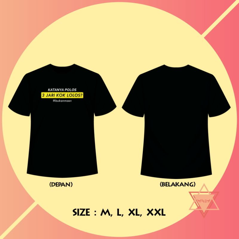 KAOS KATA KATANYA POLOS 3 JARI KOK LOLOS ?