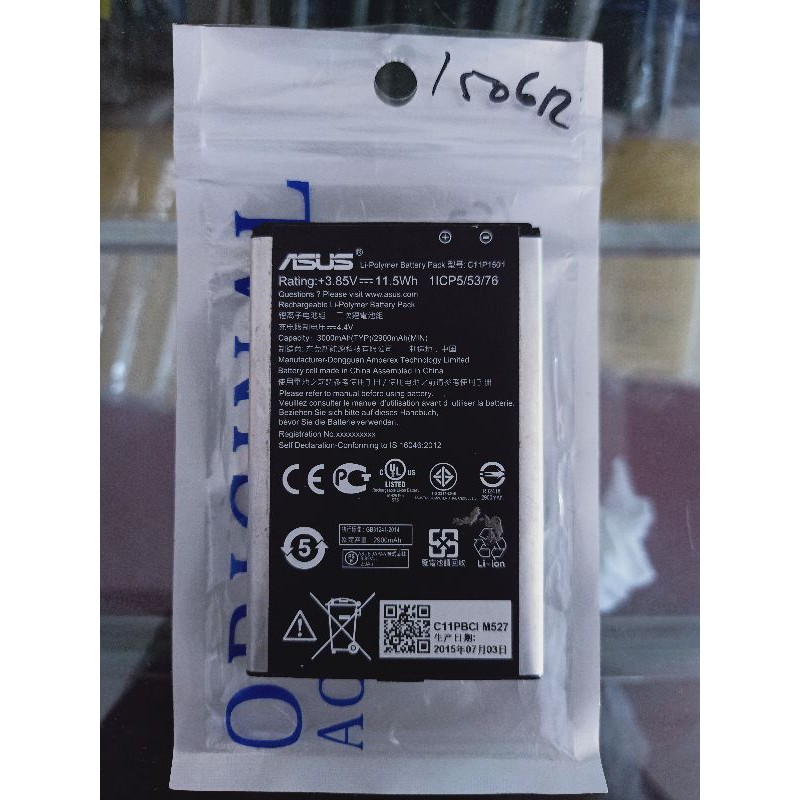 BATERAI ASUS ZENFON SELFY Z00UD ORIGINAL 100%
