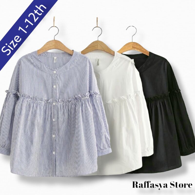 Mango Blouse Korea Baju Atasan Anak Perempuan 1-12 Tahun