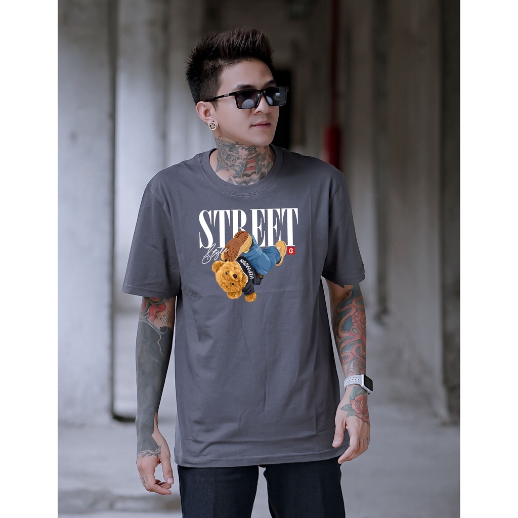 BRIGO Kaos Lengan Pendek Bear HIP HOP II Kaos Distro BRIGO Beruang HIP HOP II Kaos Katun Combed M-XL ( Pria &amp; Wanita )