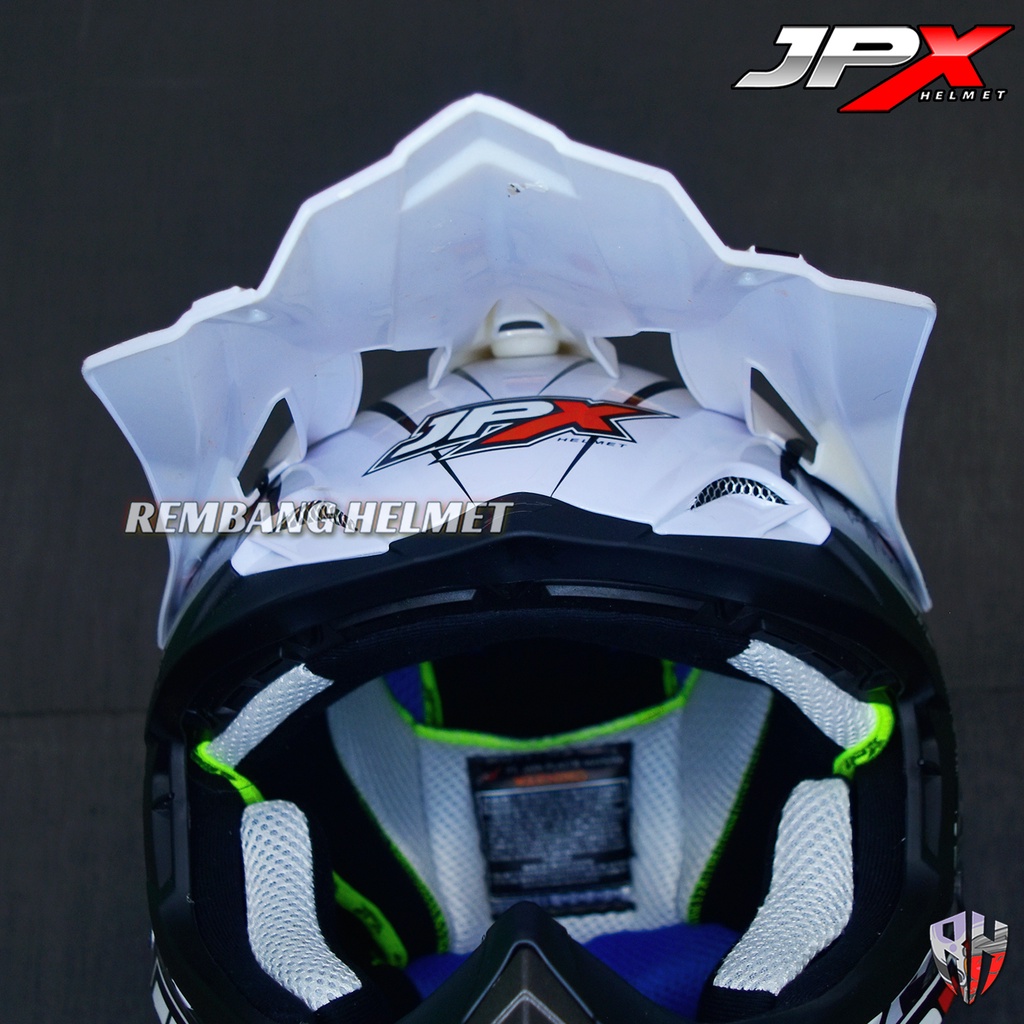 HELM JPX CROSS_FOX1 X13 - PEARL WHITE GLOSS PAKET GANTENG GOOGLE SNAIL HELM JPX KLX ORIGINAL HELMET MOTO TRAIL SUPERMOTO HELM FULL FACE MOTO CROSS TERBAIK TERMURAH-1