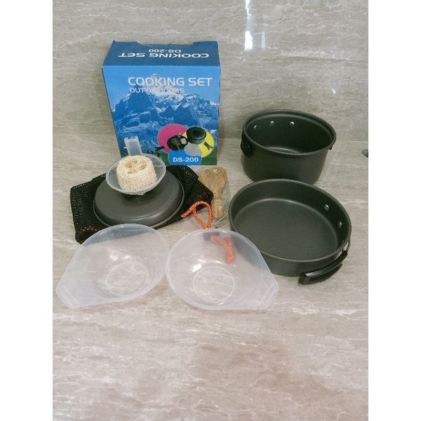Cooking Set DS-200 - Alat Masak Camping - Alat masak Praktis - Alat masak Di Gunung - Nesting Gunung