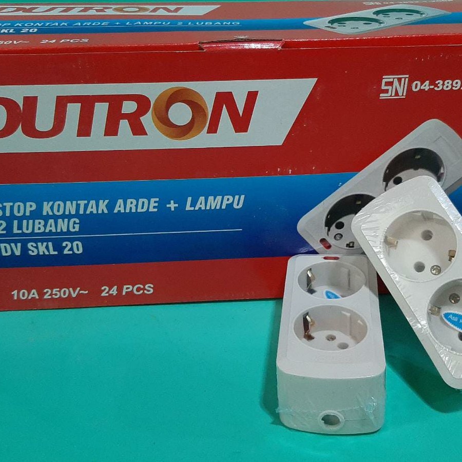 DUTRON  , STOP KONTAK ARDE 2, 3,4,5 LUBANG + LAMPU SNI TERMINAL KUNINGAN