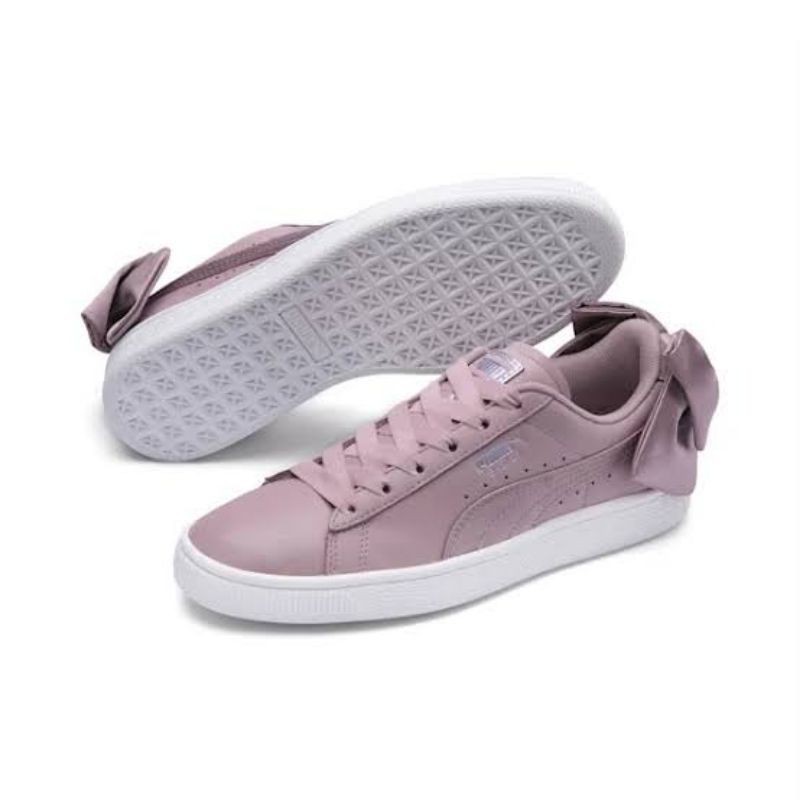 [Klaten] PUMA Sepatu Wanita Sportstyle Prime Basket Bow Satin Pink