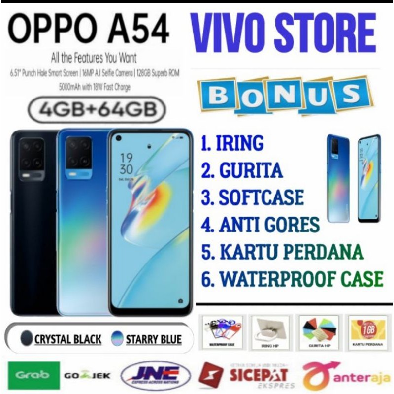 Oppo A54 Ram 4/64 GB Garansi Resmi Oppo Indonesia 1 Tahun
