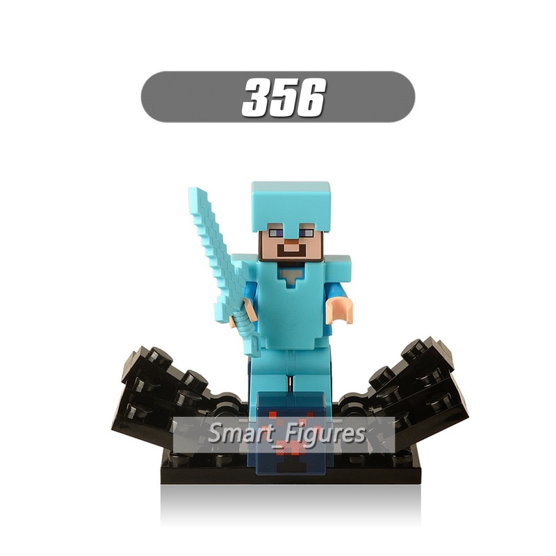 X0127 Mainan Action Figure Mini Minecraft Iron Golem Steve Alex Skeleton Domba Creeper Enderman Untuk Hadiah