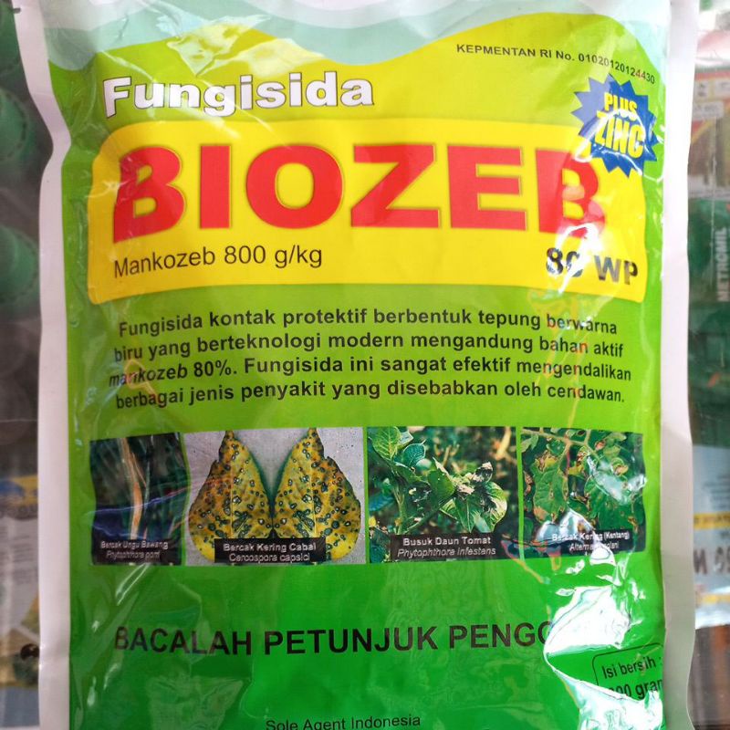 Biozeb 80WP 800gr Fungisida Kontak Mankozeb Biru