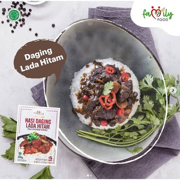 

Family Food Nasi Daging Lada Hitam (350gr) / Ready To Eat / Makanan Siap Saji / Instant Food