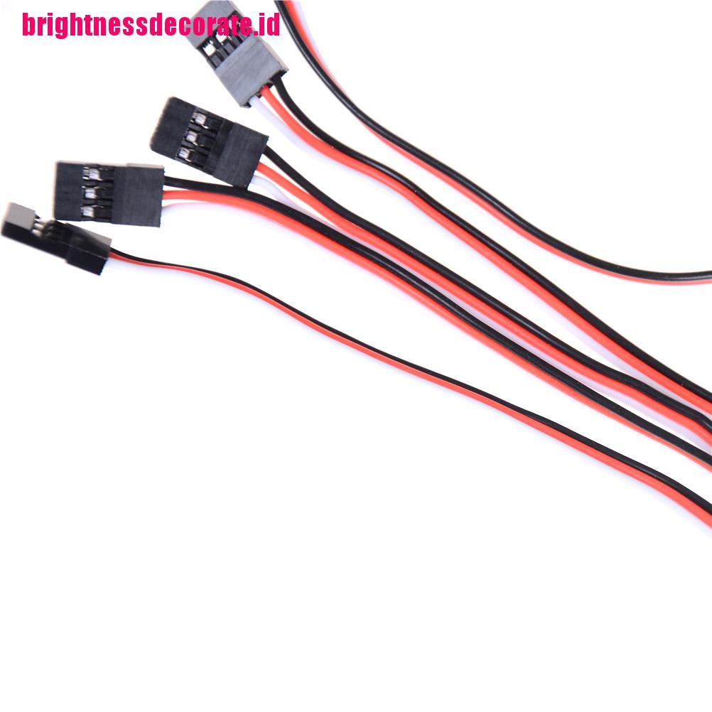 Brightid 5pcs Kabel Extension Servo Jr Male 150mm Untuk Mobil / Helikopter Rc