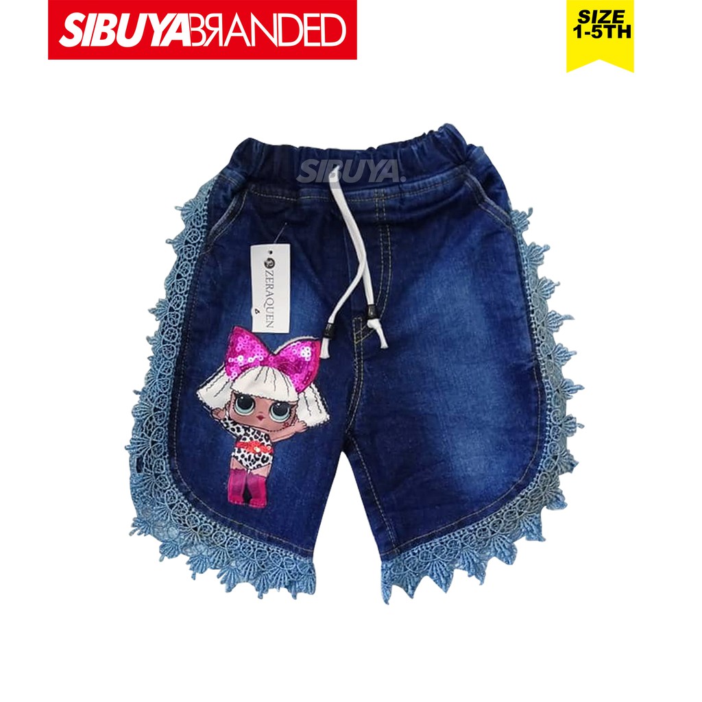  CELANA  JEANS  PENDEK ANAK  LOL  LED SIBUYABRANDED Shopee 