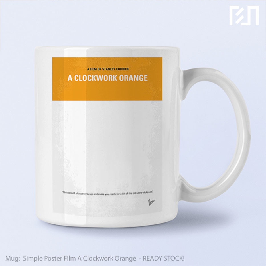 Gelas Cangkir Mug Simple Poster Film A Clockwork Orange