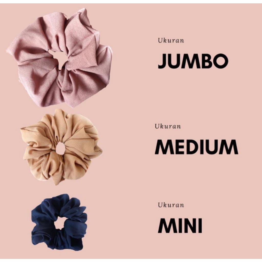 SCRUNCHIE JUMBO CEPOL HIJAB IKAT RAMBUT SCRUNCHI SCRUNCI