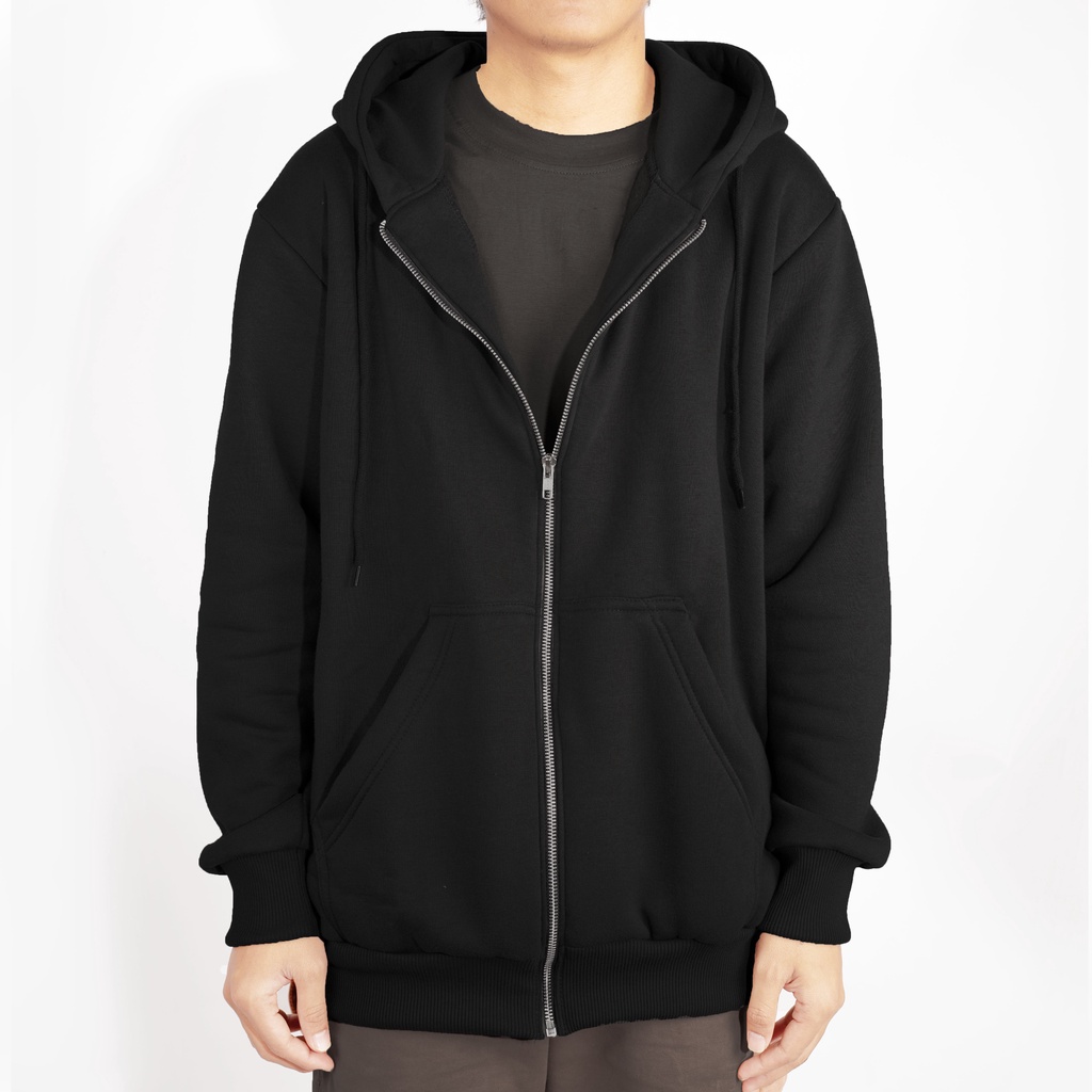 ZIPPER HOODIE BLACK