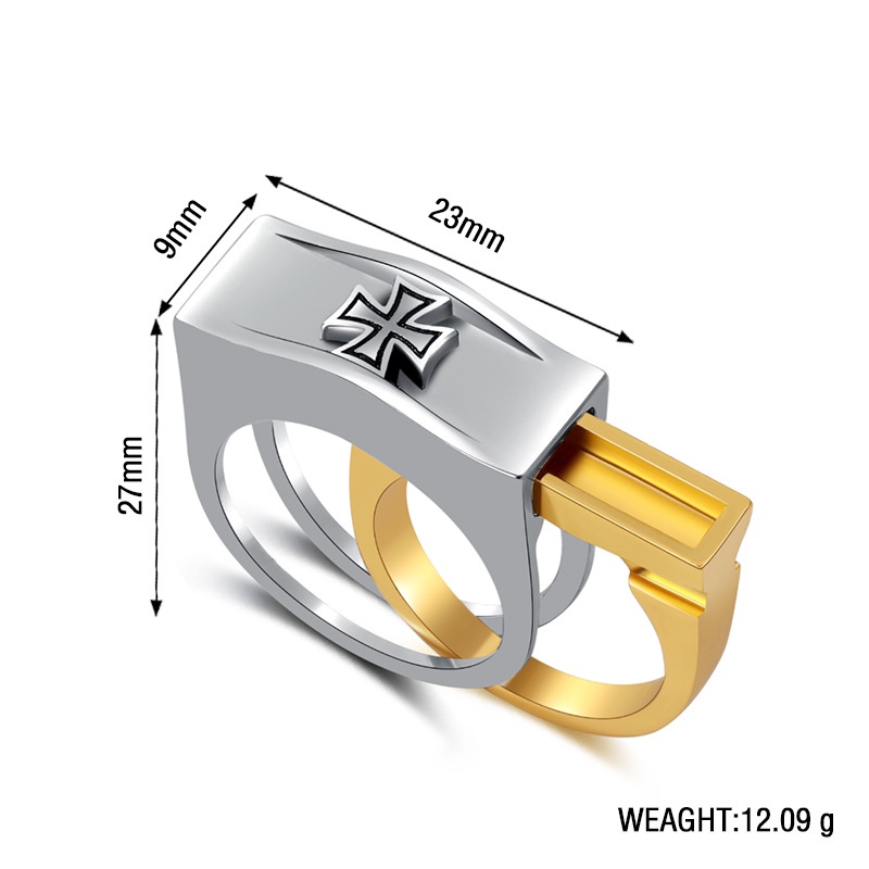 Set Cincin Bahan Stainless Steel Warna Silver Untuk Pria Dan Wanita