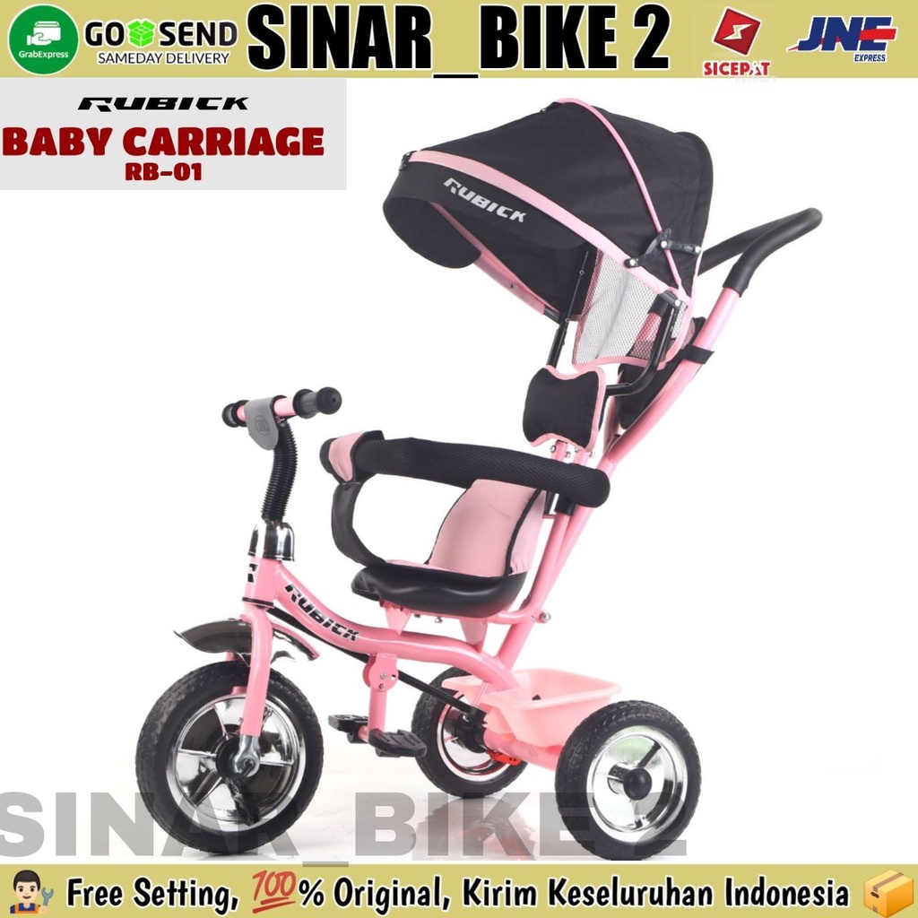 Sepeda Anak Roda Tiga Tricycle ATLANTIS BEAR 01 ,BABY RB Kursi Bisa Putar