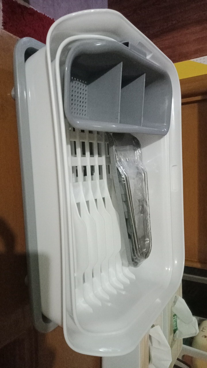 Aphome Rak Piring Rak Dapur Penyimpanan Piring Gelas Rak Alat Makan + Free Tempat Sendok