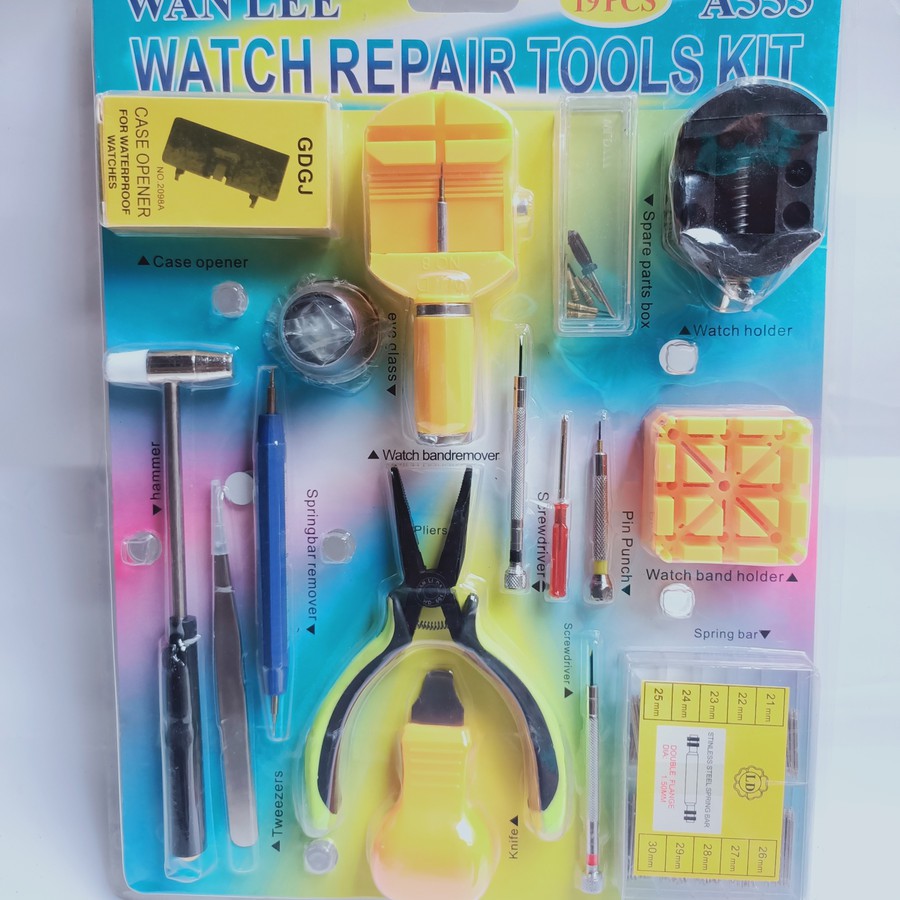 watch repair tools kit // alat servis jam tangan satu set