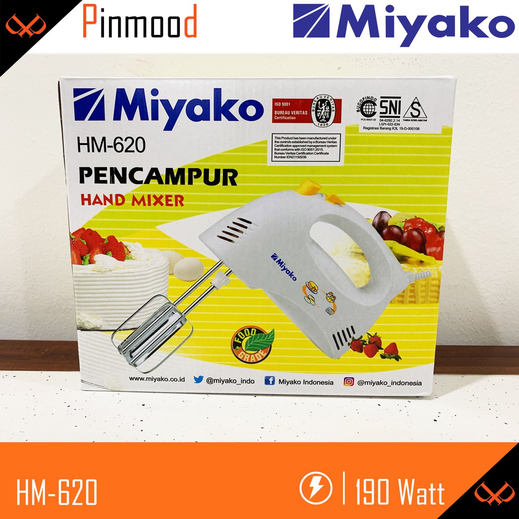 MIYAKO HAND MIXER TANGAN HM-620 ADONAN KUE ROTI / PENGADUK PENCAMPUR ADONAN KUE MURAH