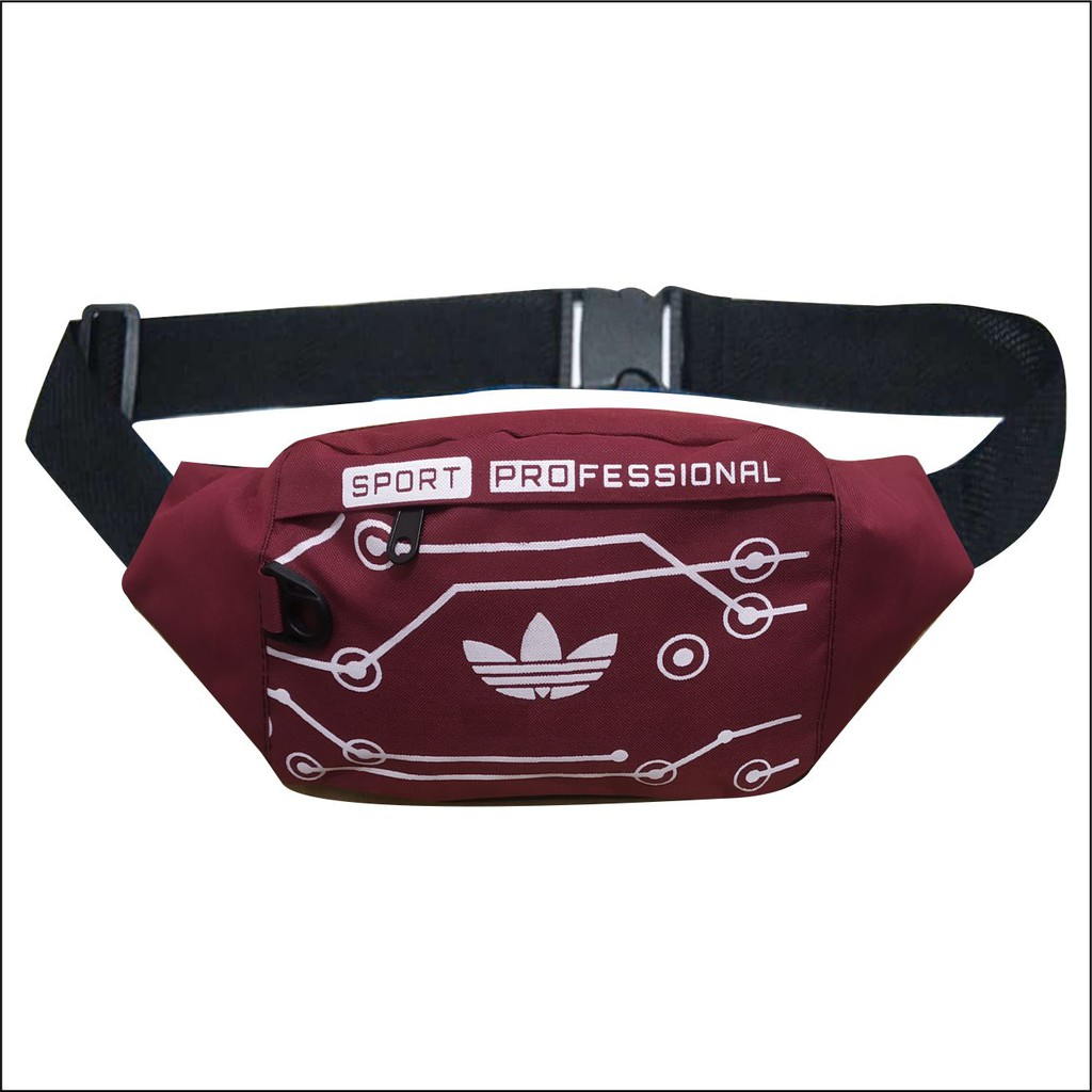 Pege 8845 - Tas Pinggang Waistbag Oval Motif Sablon Slempang Pria Distro Keren Murah Westbag