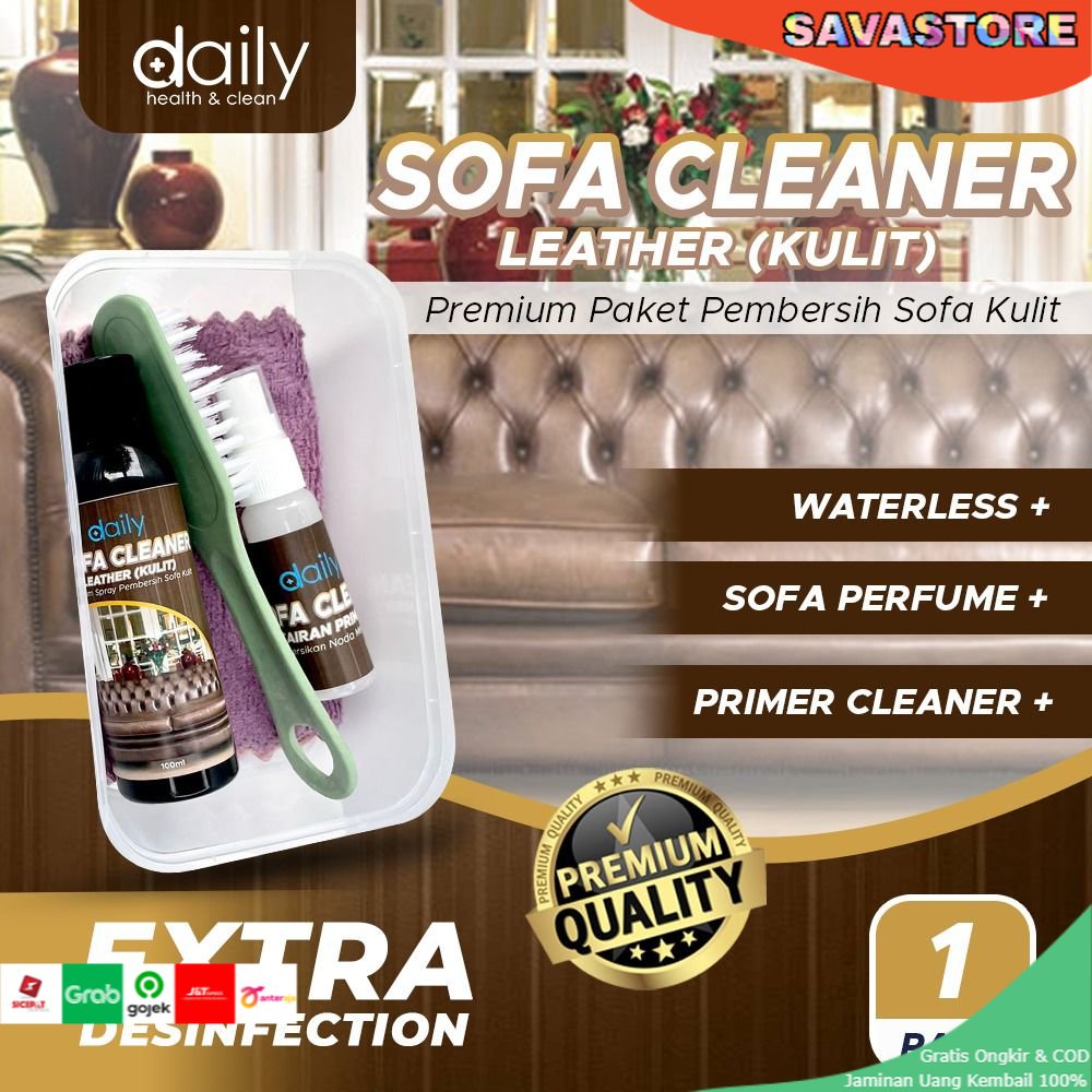 Pembersih Sofa Kulit Daily Sofa Cleaner Leather - SPRAY PEMBERSIH AMPUH SOFA KULIT - SOFA LEATHER CLEANER PACK PREMIUM WATERLESS