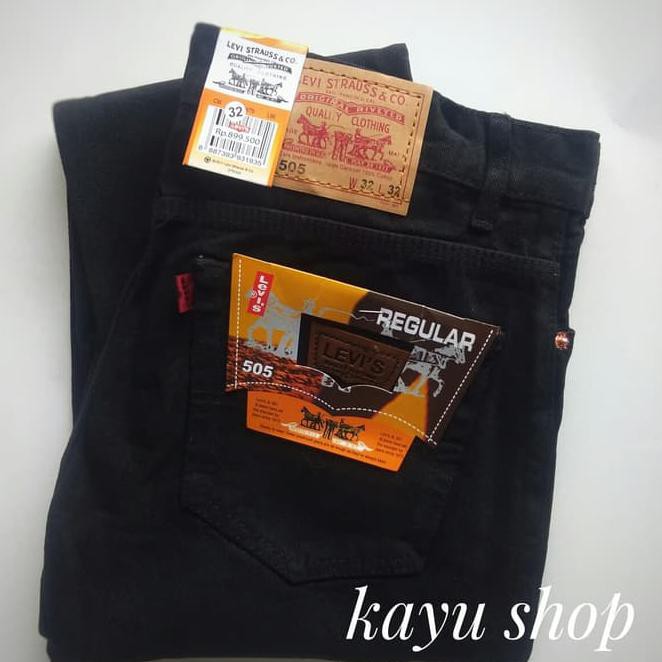 Brzt Celana Jeans Standar Pria Levis Hitam Garmen Biru Muda Tua 7N8H