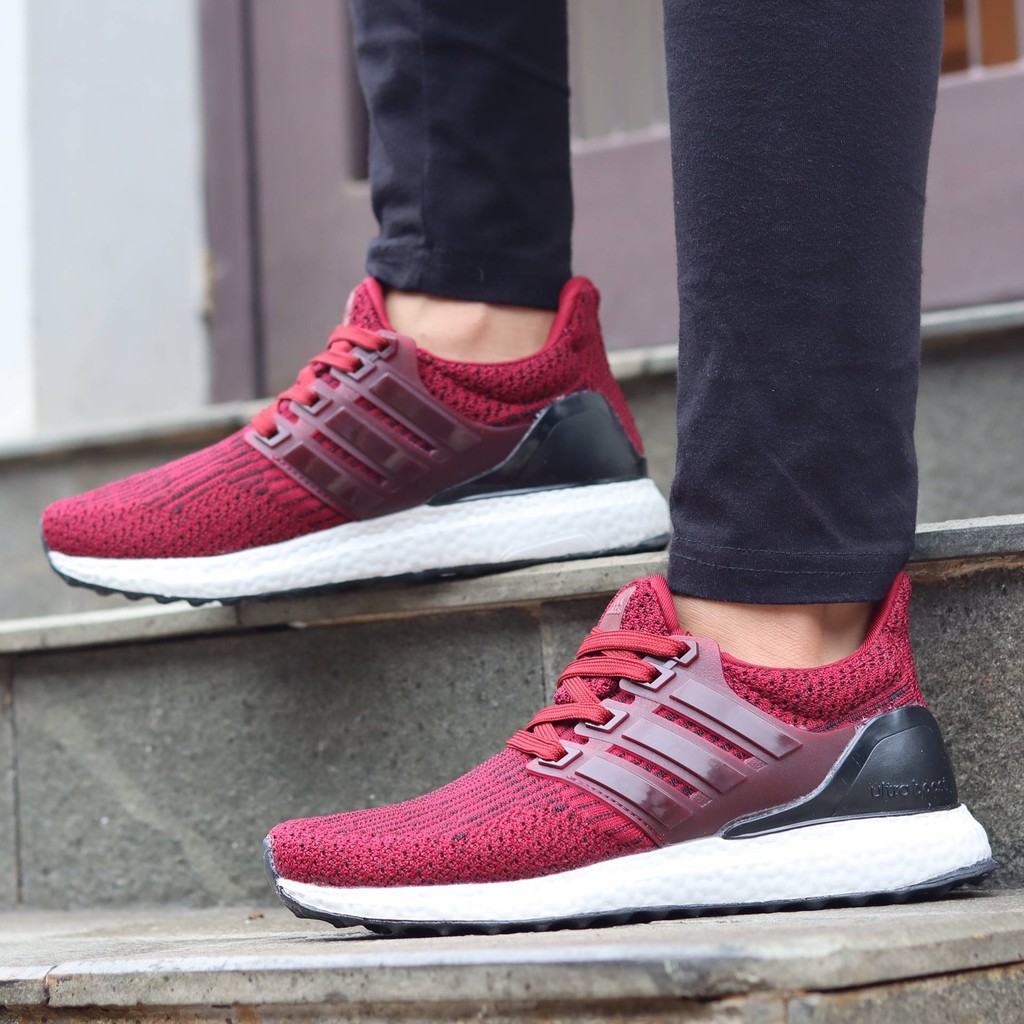 maroon and white ultraboost